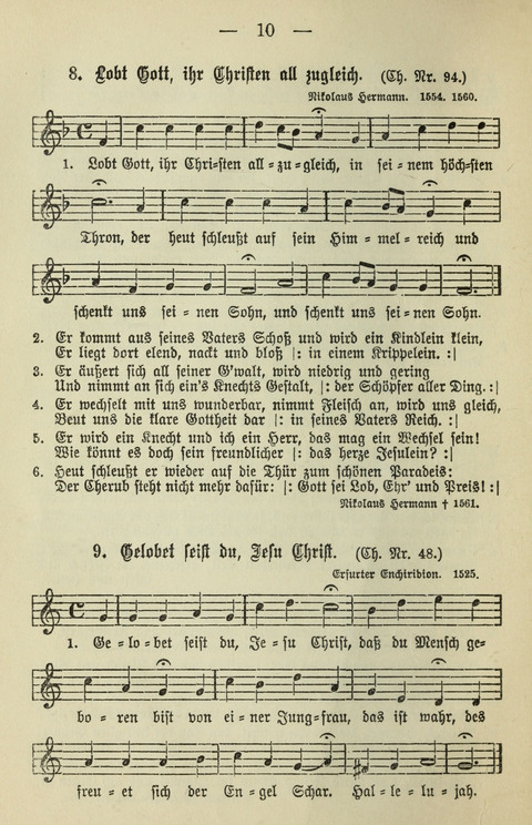 Schulgesangbuch für höhere Lehranstalten (Ausgabe für Rheinland und Westfalen) page 10