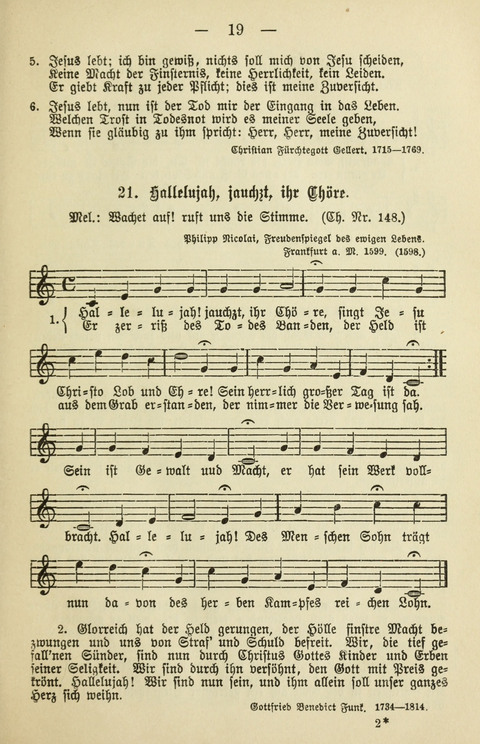 Schulgesangbuch für höhere Lehranstalten (Ausgabe für Rheinland und Westfalen) page 19