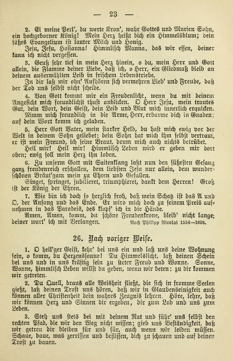 Schulgesangbuch für höhere Lehranstalten (Ausgabe für Rheinland und Westfalen) page 23