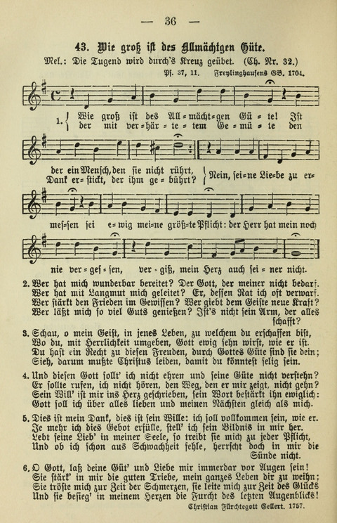 Schulgesangbuch für höhere Lehranstalten (Ausgabe für Rheinland und Westfalen) page 36