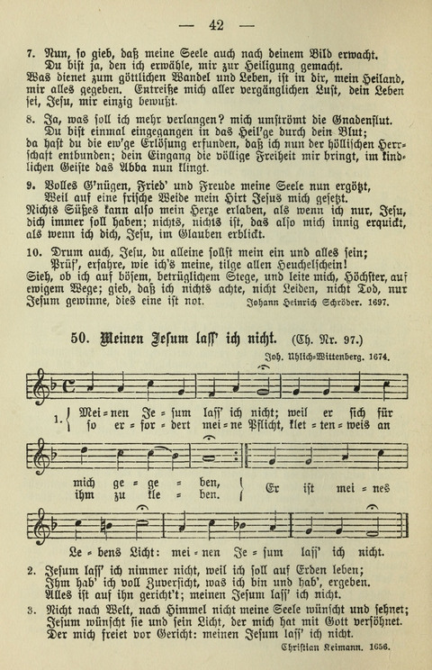 Schulgesangbuch für höhere Lehranstalten (Ausgabe für Rheinland und Westfalen) page 42