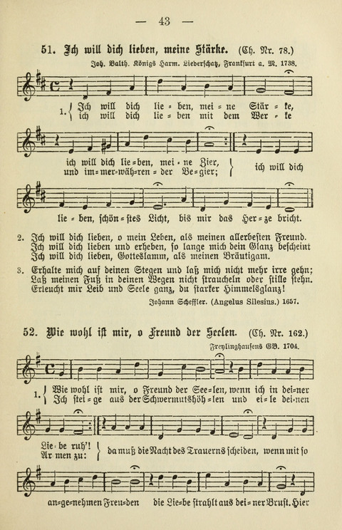 Schulgesangbuch für höhere Lehranstalten (Ausgabe für Rheinland und Westfalen) page 43