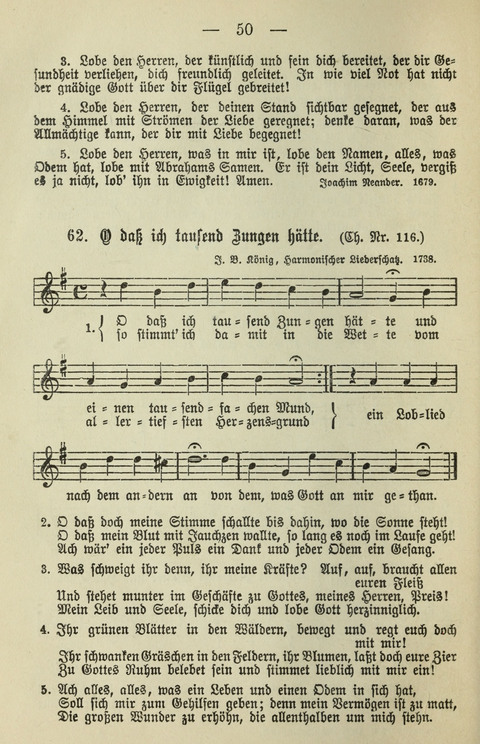 Schulgesangbuch für höhere Lehranstalten (Ausgabe für Rheinland und Westfalen) page 50