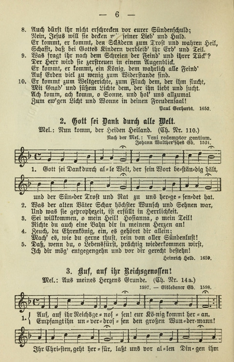 Schulgesangbuch für höhere Lehranstalten (Ausgabe für Rheinland und Westfalen) page 6