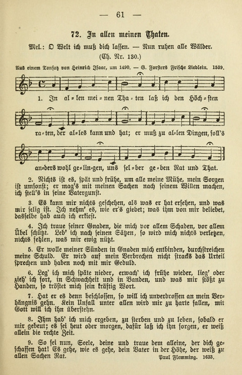 Schulgesangbuch für höhere Lehranstalten (Ausgabe für Rheinland und Westfalen) page 61