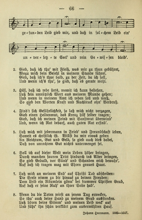 Schulgesangbuch für höhere Lehranstalten (Ausgabe für Rheinland und Westfalen) page 66