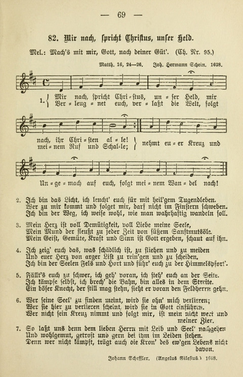 Schulgesangbuch für höhere Lehranstalten (Ausgabe für Rheinland und Westfalen) page 69