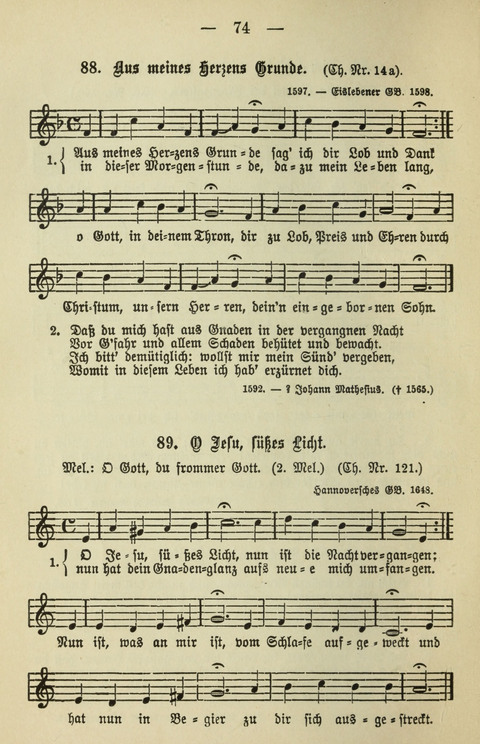 Schulgesangbuch für höhere Lehranstalten (Ausgabe für Rheinland und Westfalen) page 74