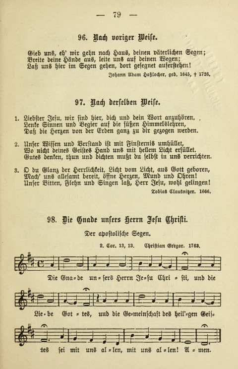 Schulgesangbuch für höhere Lehranstalten (Ausgabe für Rheinland und Westfalen) page 79