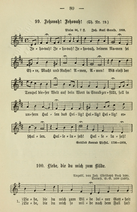 Schulgesangbuch für höhere Lehranstalten (Ausgabe für Rheinland und Westfalen) page 80