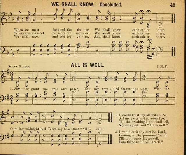 Songs of Gratitude: a Collection of New Songs for Sunday Schools and  worshiping assemblies     Worshiping Assemblies page 45