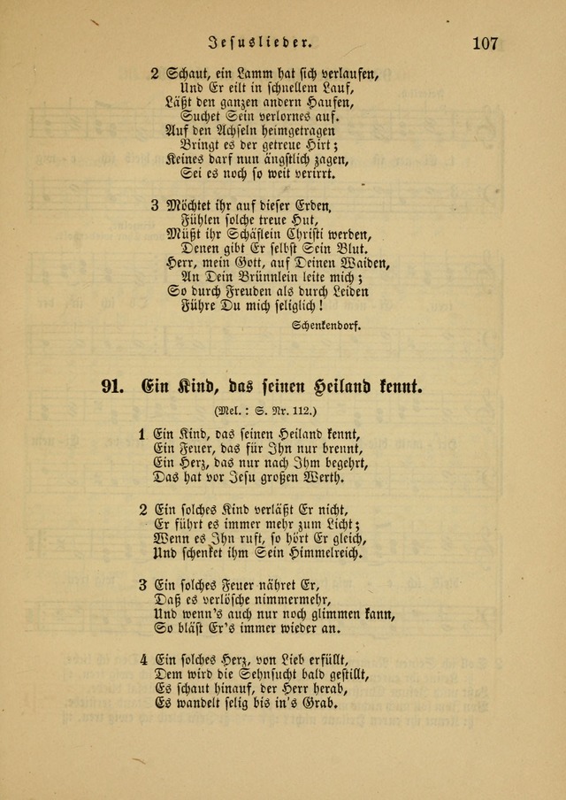 Sonntagsschul-Gesangbuch der Reformirten Kirche in den Vereinigten Staaten page 107