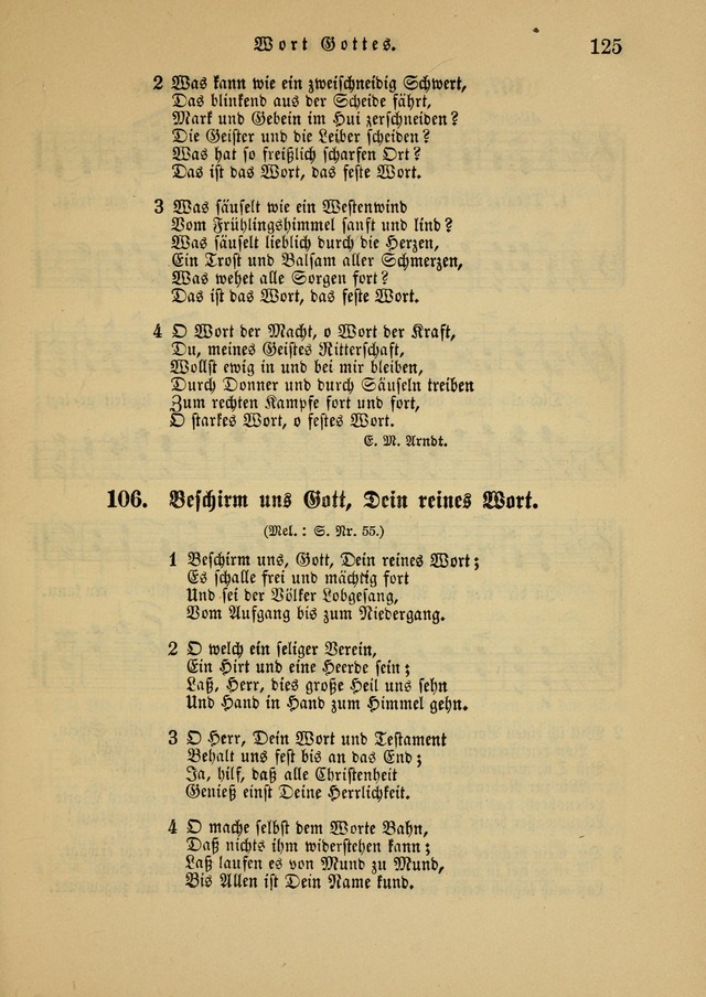 Sonntagsschul-Gesangbuch der Reformirten Kirche in den Vereinigten Staaten page 125