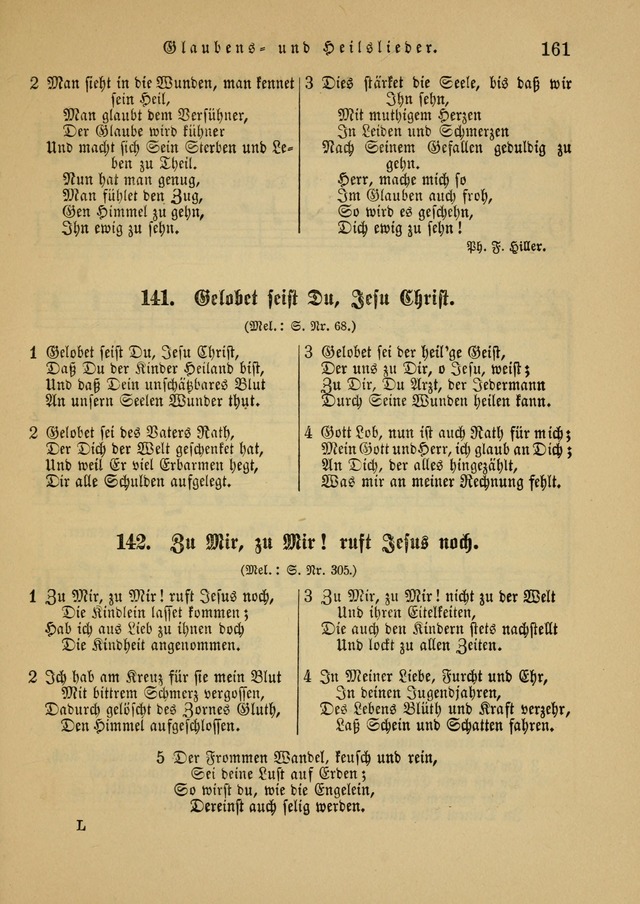 Sonntagsschul-Gesangbuch der Reformirten Kirche in den Vereinigten Staaten page 161