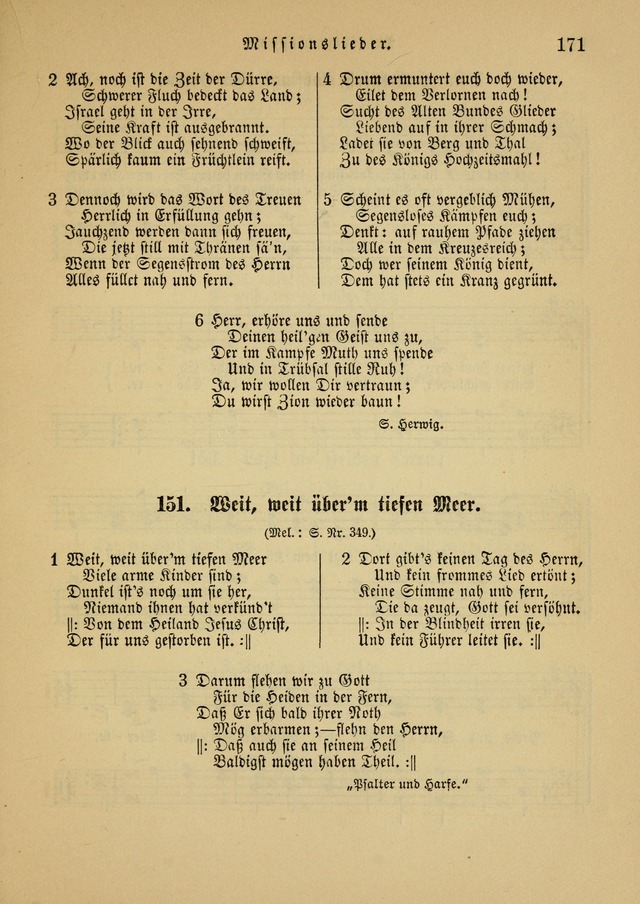 Sonntagsschul-Gesangbuch der Reformirten Kirche in den Vereinigten Staaten page 171