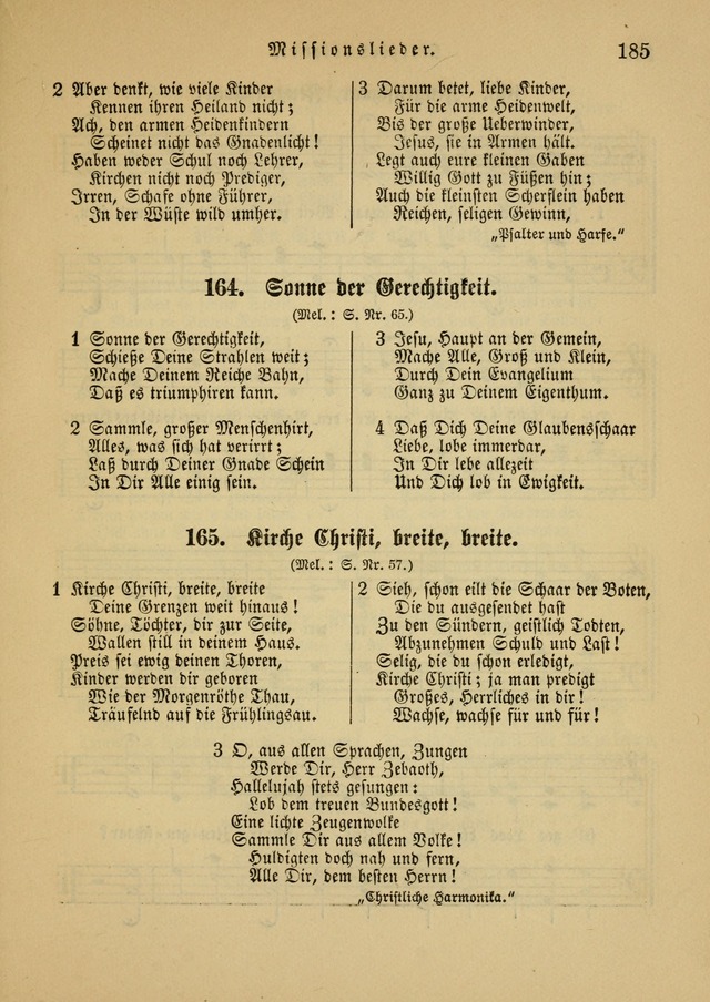 Sonntagsschul-Gesangbuch der Reformirten Kirche in den Vereinigten Staaten page 185