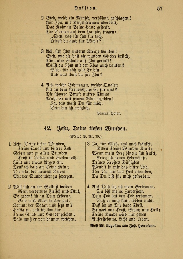 Sonntagsschul-Gesangbuch der Reformirten Kirche in den Vereinigten Staaten page 57