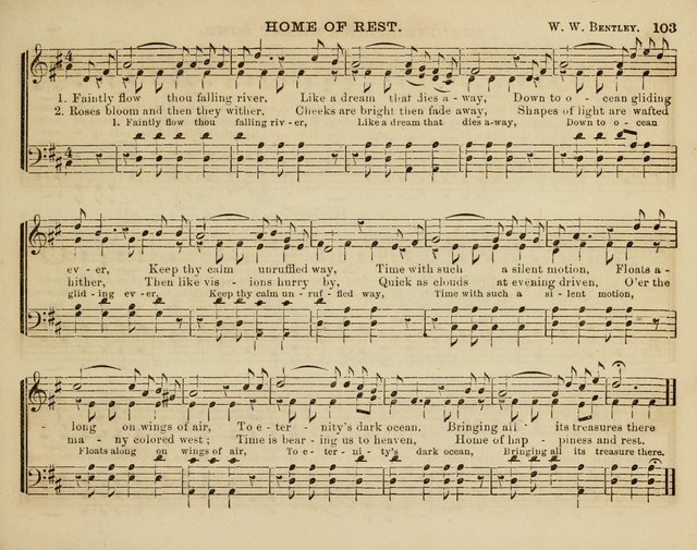 Song Garland; or, Singing for Jesus: a new collection of Music and Hymns prepared expressly for Sabbath Schools page 103