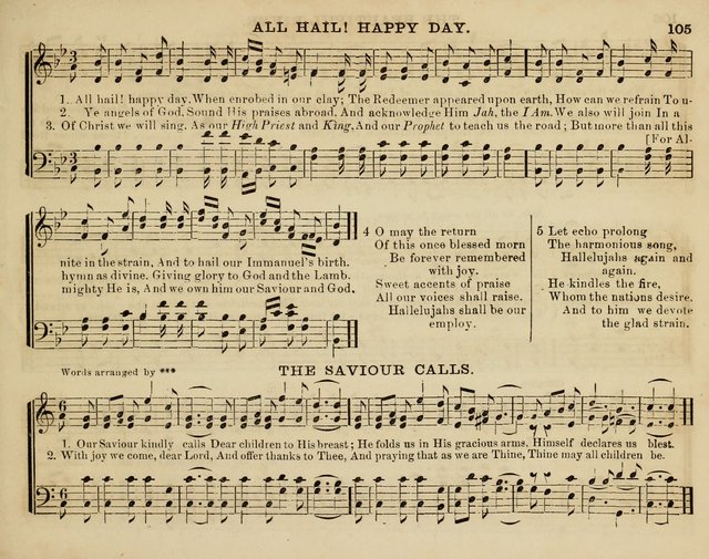 Song Garland; or, Singing for Jesus: a new collection of Music and Hymns prepared expressly for Sabbath Schools page 105