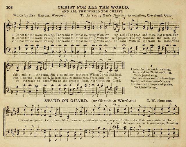 Song Garland; or, Singing for Jesus: a new collection of Music and Hymns prepared expressly for Sabbath Schools page 108