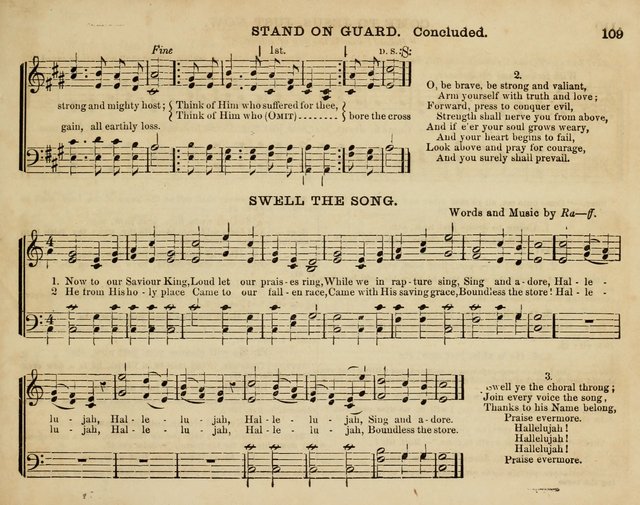 Song Garland; or, Singing for Jesus: a new collection of Music and Hymns prepared expressly for Sabbath Schools page 109