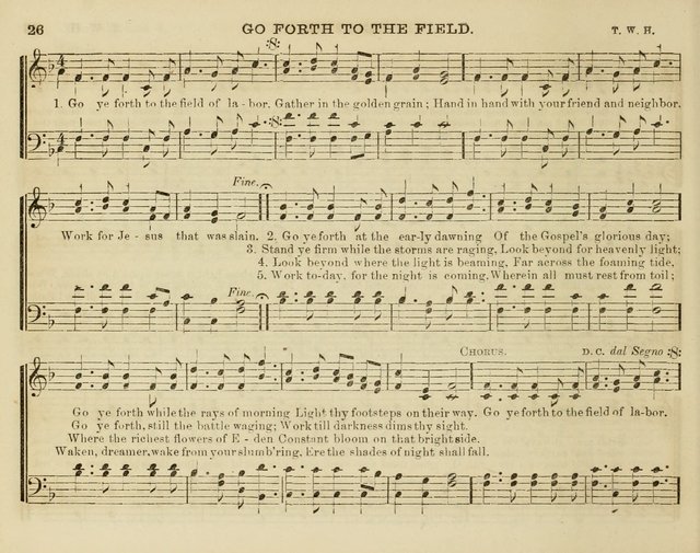 Song Garland; or, Singing for Jesus: a new collection of Music and Hymns prepared expressly for Sabbath Schools page 26