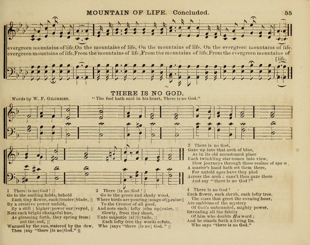 Song Garland; or, Singing for Jesus: a new collection of Music and Hymns prepared expressly for Sabbath Schools page 55