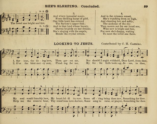 Song Garland; or, Singing for Jesus: a new collection of Music and Hymns prepared expressly for Sabbath Schools page 59