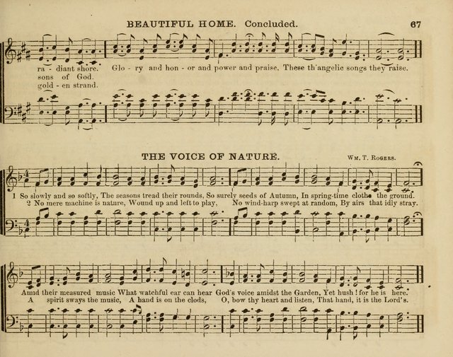 Song Garland; or, Singing for Jesus: a new collection of Music and Hymns prepared expressly for Sabbath Schools page 67