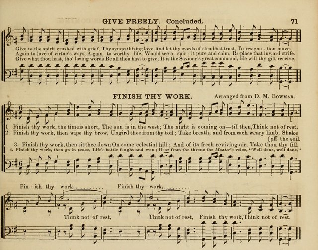 Song Garland; or, Singing for Jesus: a new collection of Music and Hymns prepared expressly for Sabbath Schools page 71