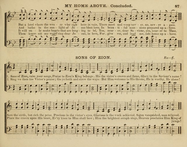 Song Garland; or, Singing for Jesus: a new collection of Music and Hymns prepared expressly for Sabbath Schools page 87