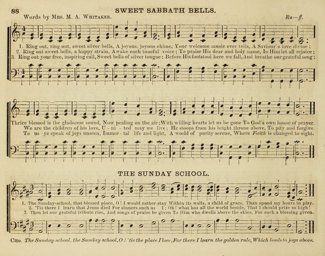 Song Garland; or, Singing for Jesus: a new collection of Music and Hymns prepared expressly for Sabbath Schools page 88