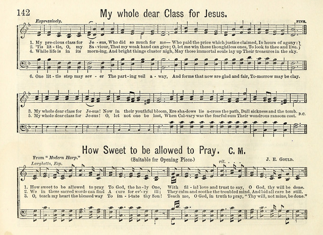 Songs of Gladness for the Sabbath School page 140