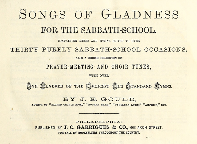 Songs of Gladness for the Sabbath School page vi