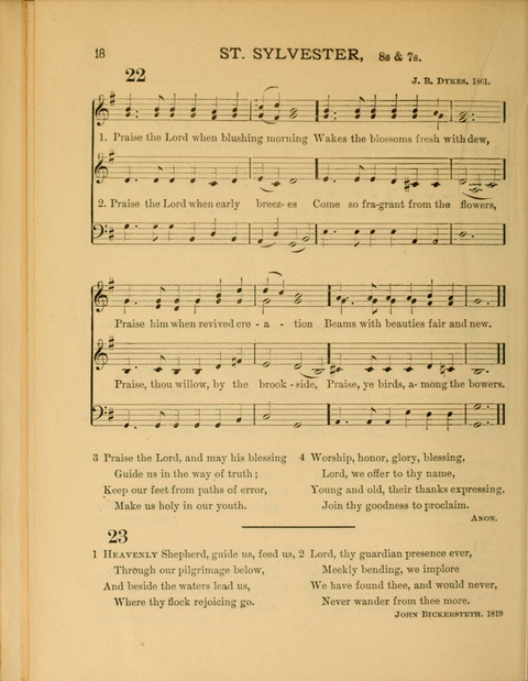 The School Hymnary: a collection of hymns and tunes and patriotic songs for use in public and private schools page 18