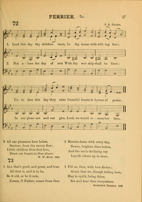 The School Hymnary: a collection of hymns and tunes and patriotic songs for use in public and private schools page 47