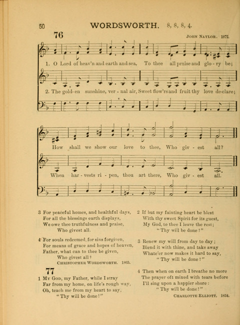 The School Hymnary: a collection of hymns and tunes and patriotic songs for use in public and private schools page 50