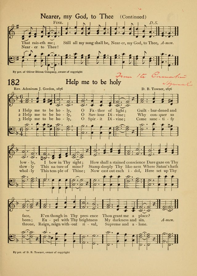 The School Hymnal page 182