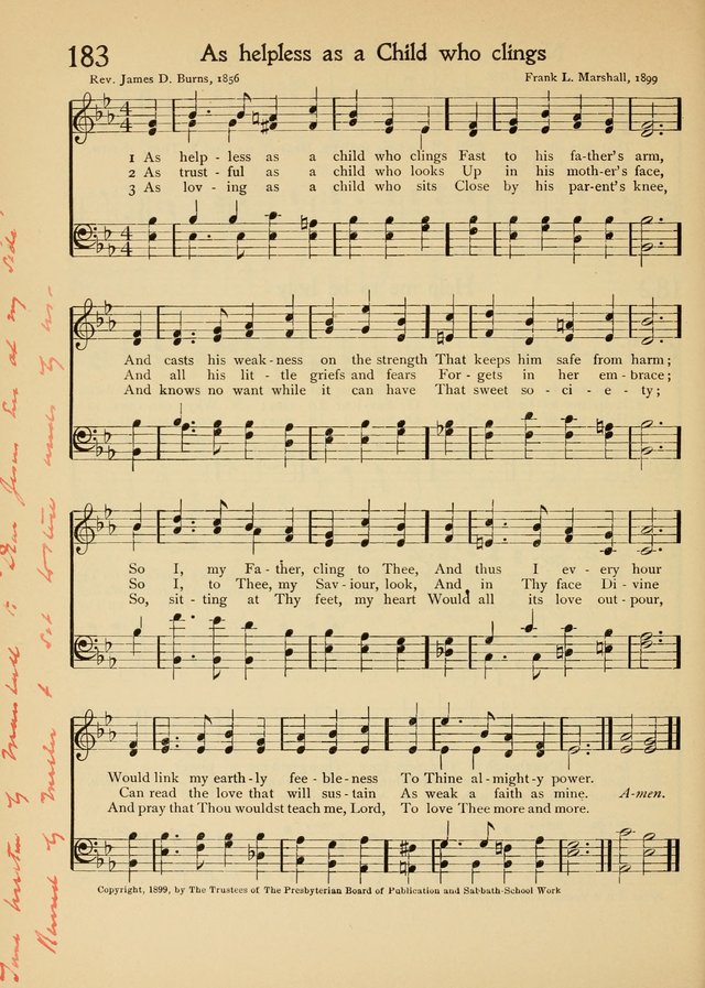 The School Hymnal page 183