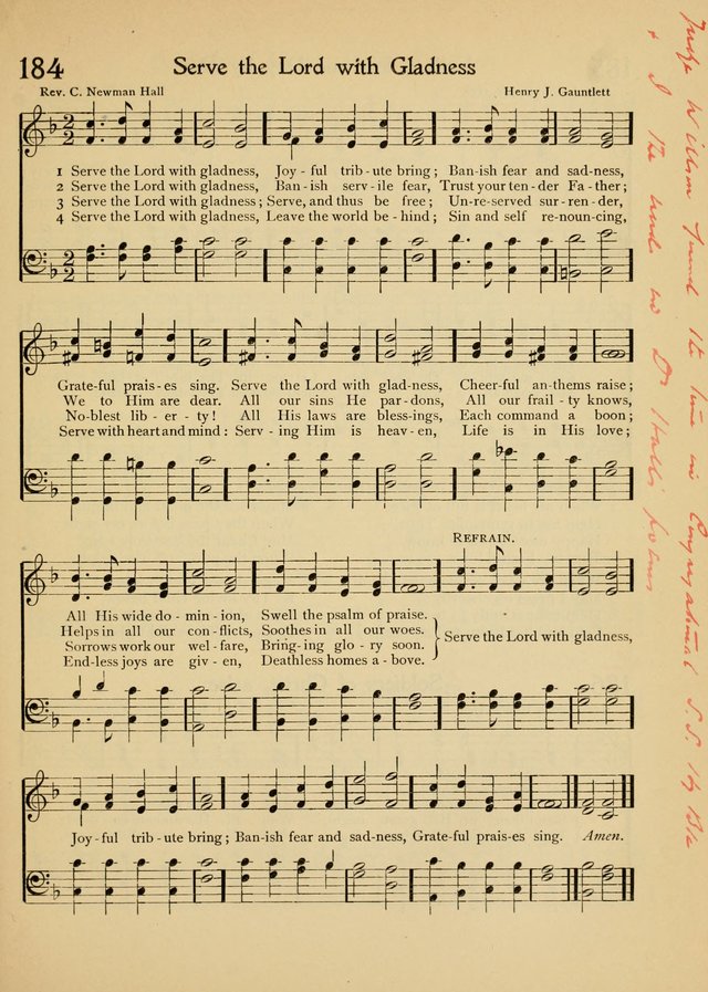 The School Hymnal page 184