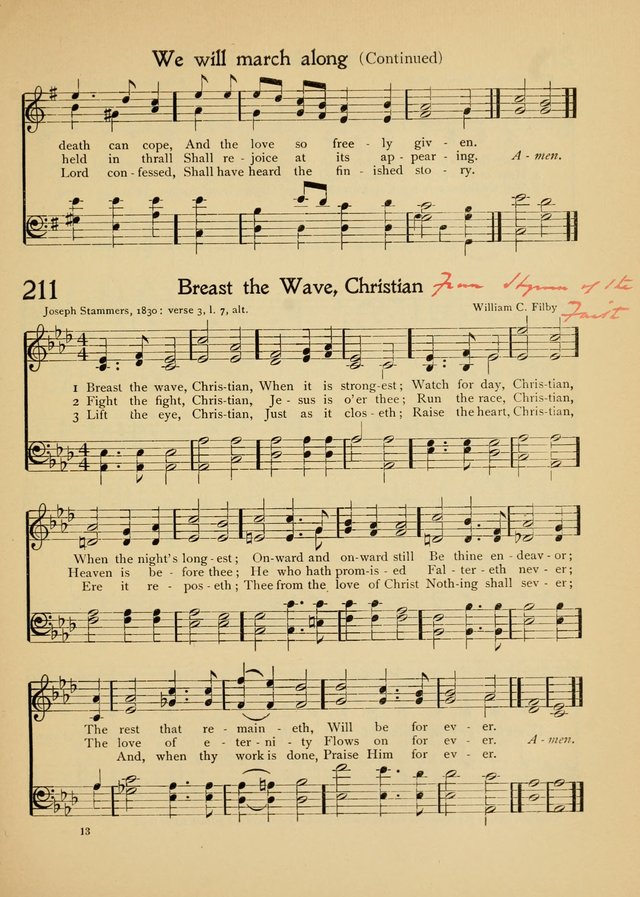 The School Hymnal page 210