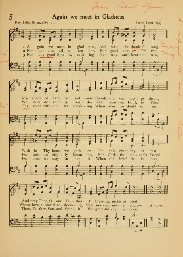 The School Hymnal page 22