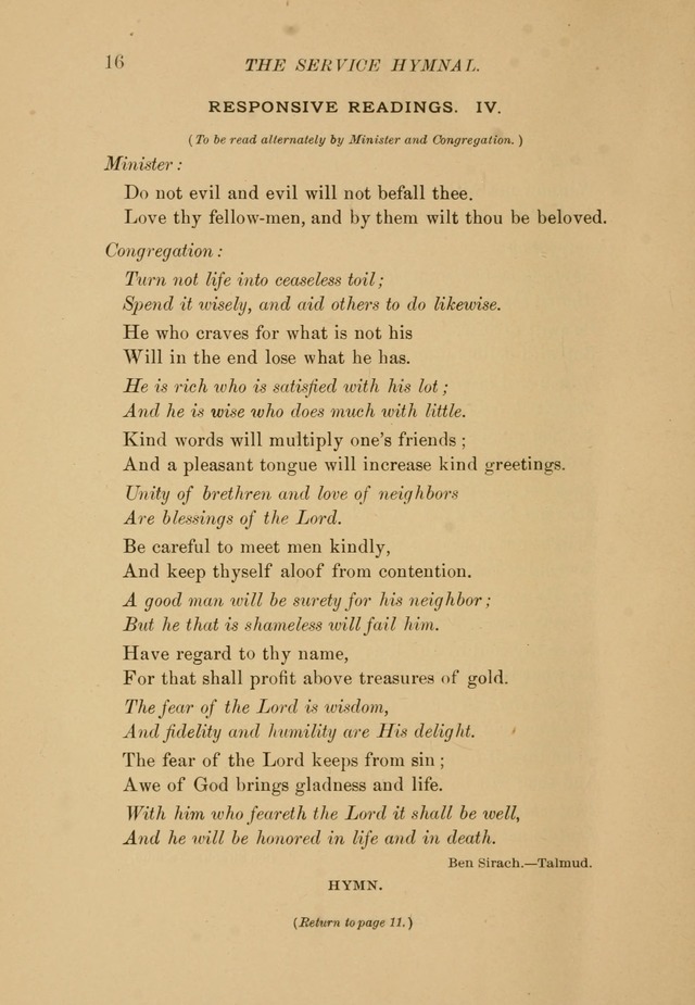 The Service Hymnal with an introductory service page 17