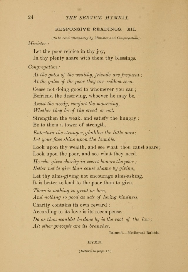 The Service Hymnal with an introductory service page 25