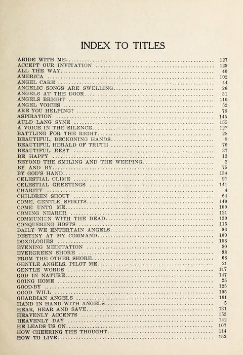 Spiritualist Hymnal page 125