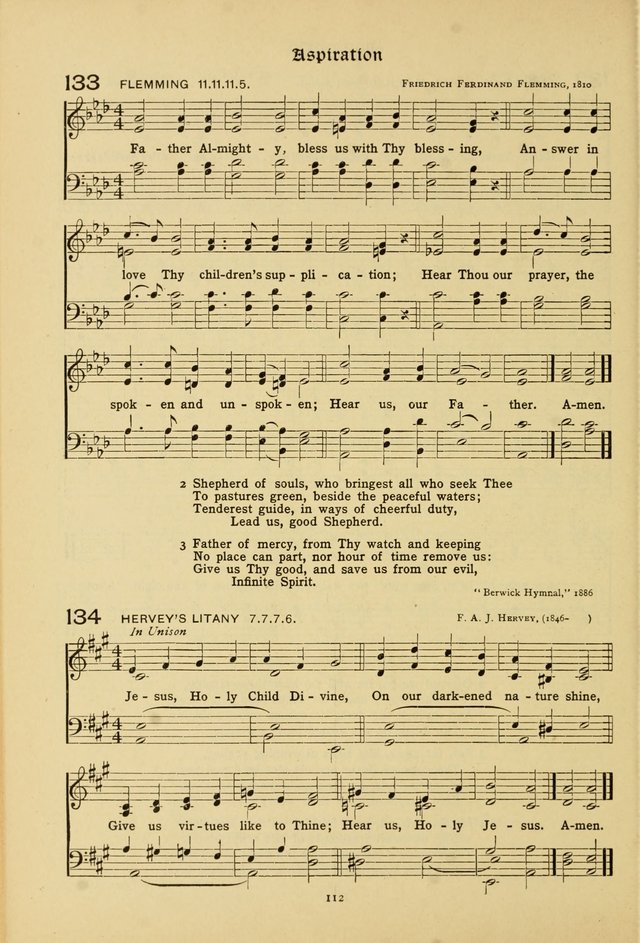 The School Hymnal: a book of worship for young people page 112