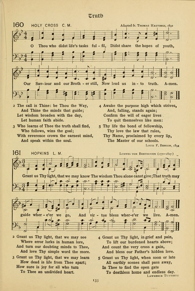 The School Hymnal: a book of worship for young people page 133