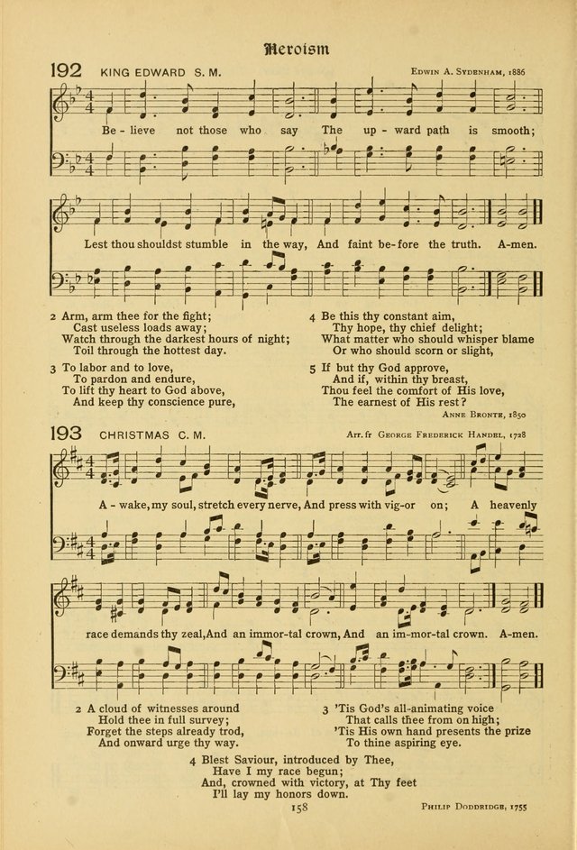 The School Hymnal: a book of worship for young people page 158