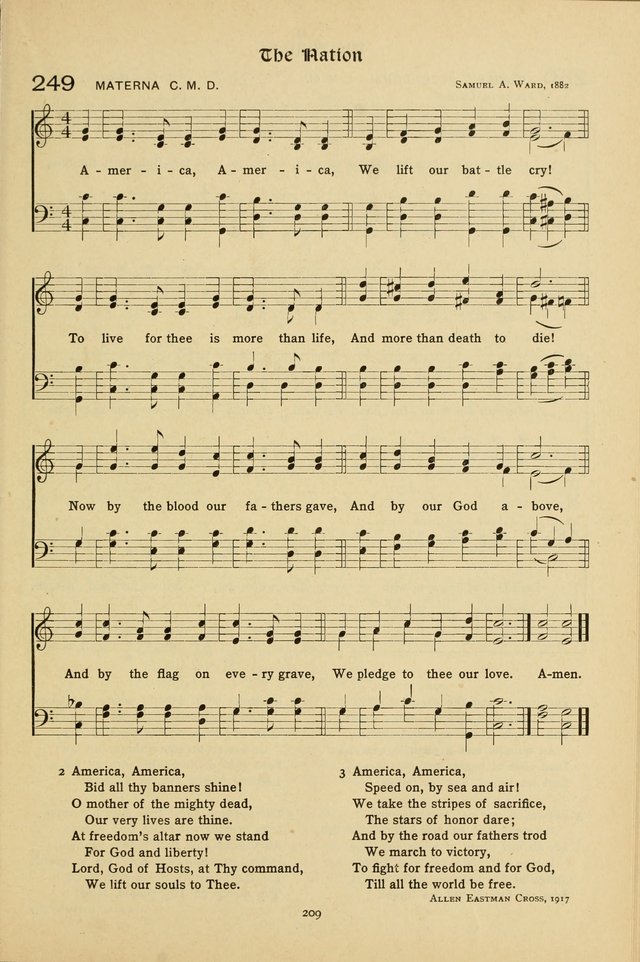 The School Hymnal: a book of worship for young people page 209