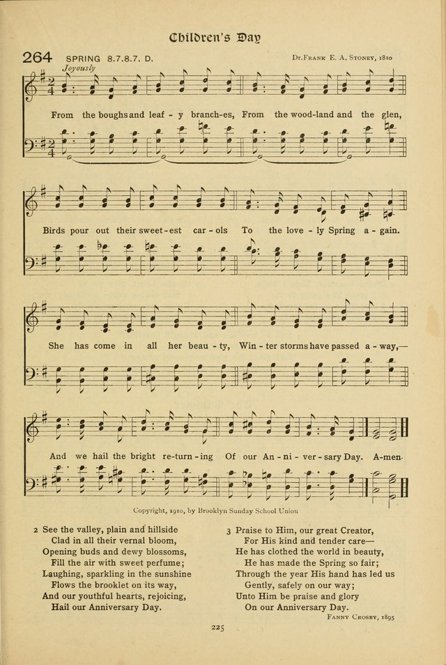 The School Hymnal: a book of worship for young people page 225